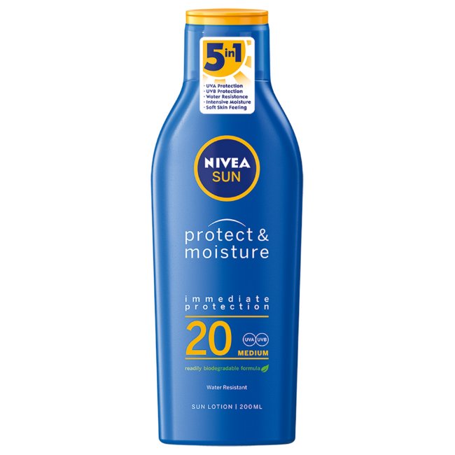 Солнцезащитный лосьон Nivea SUN Protect Moisture spf20 200 мл