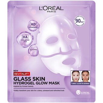 Гидрогелевая осветляющая маска для лица L'Oréal Paris Revitalift Filler Glass Skin 1 шт