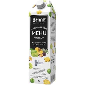 Фруктовый сок яблоко, виноград, ананас, маракуйя Premium Bonne 1 л