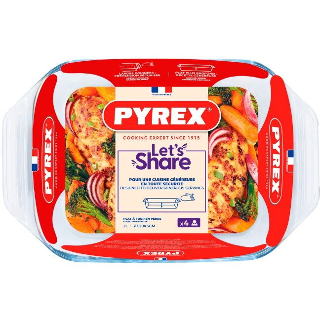 Стеклянная форма для запекания Pyrex Irresistible 31x20 см Стеклянная форма для запекания Pyrex Irresistible 31x20 см