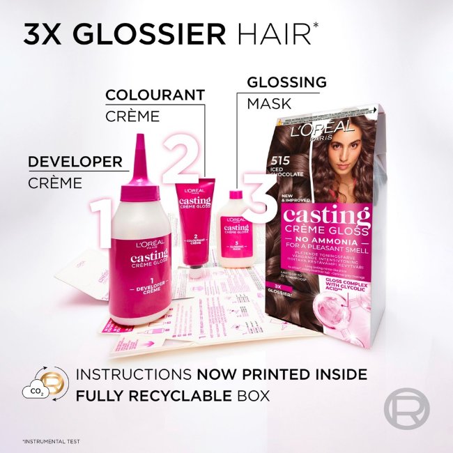 Полуперманентная краска для волос L'Oréal Paris Casting Crème Gloss 734 Amber Honey для нормальных волос 1 шт