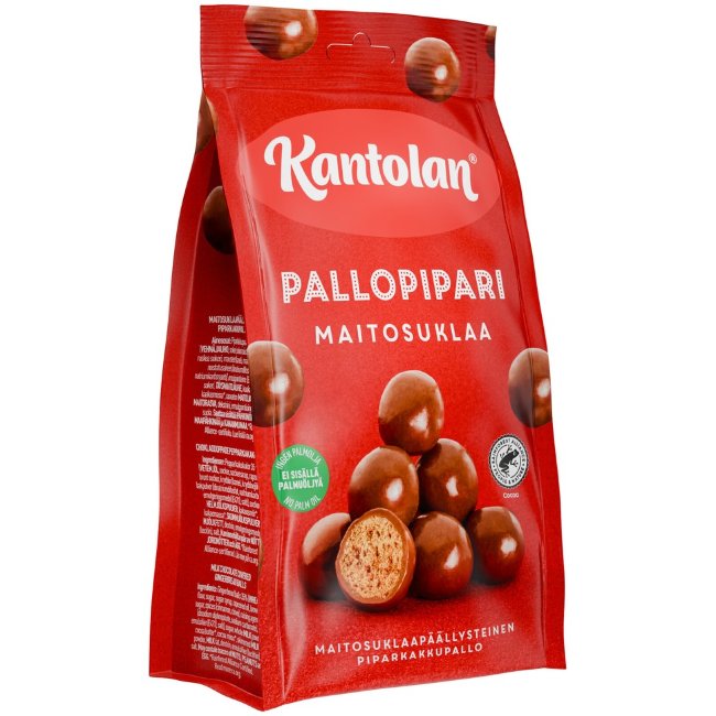 Рождественские имбирные шарики в молочном шоколаде Kantolan Pallo Pipari 150 гр