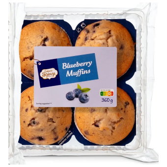 Маффины с черникой Firenze 4 шт, 360 гр
