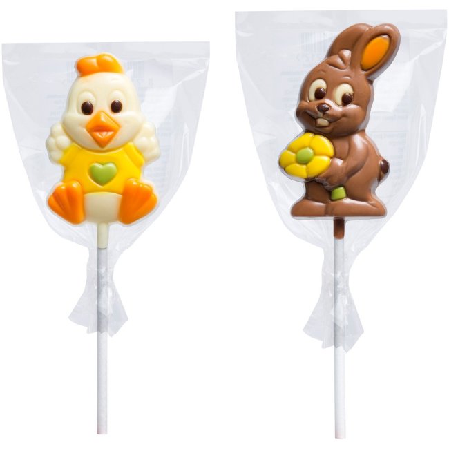 Шоколадная пасхальная леденец из молочного и белого шоколада 20 гр Шоколадная пасхальная леденец из молочного и белого шоколада 20 гр