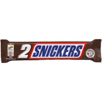 Шоколадный батончик с орехом Snickers (уп 2 шт) 75 гр
