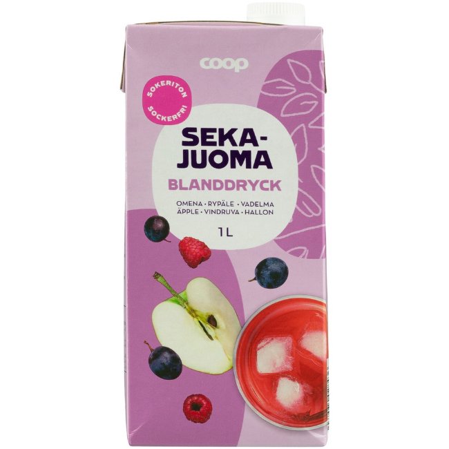 Напиток фруктовый без сахара Coop 1 л