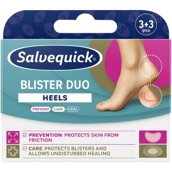 Пластыри для ухода и предотвращения мозолей Salvequick Duo 6 шт