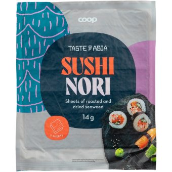 Обжаренные и сушеные водоросли Coop Taste of Asia 14 гр Обжаренные и сушеные водоросли Coop Taste of Asia 14 гр