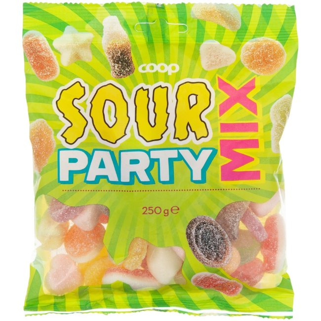 Ассорти конфет с кислинкой Coop Sour Party Mix 250 гр