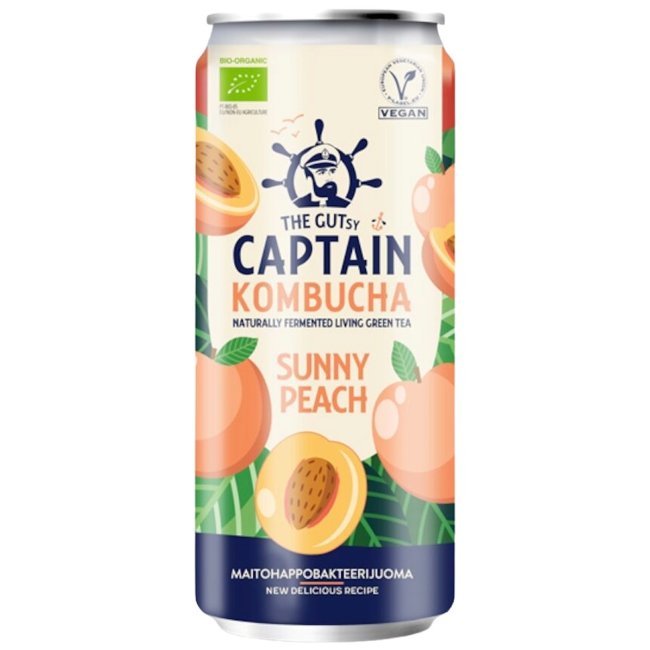 Напиток комбуча The Gutsy Captain Sunny Peach 250 мл органический Напиток комбуча The Gutsy Captain Sunny Peach 250 мл органический