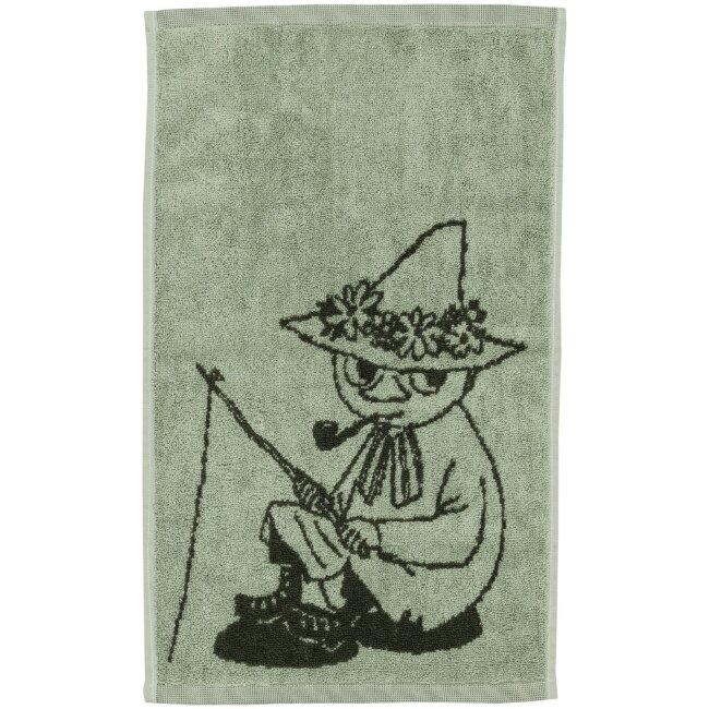 Ручное полотенце Moomin Arabia Muumi 30x50 см Nuuskamuikkunen зеленое GOTS