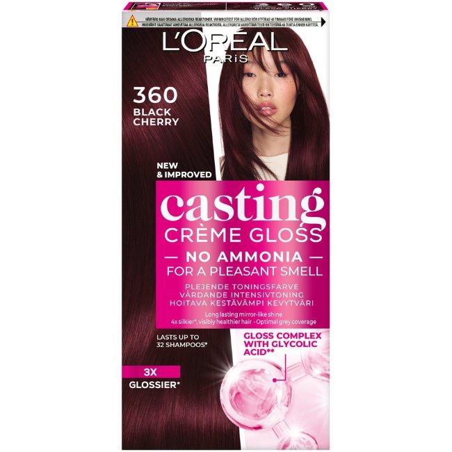 Крем-краска для волос L'Oréal Paris Casting Crème Gloss 360 черная вишня темный махагоново-коричневый легкий оттенок 1 шт