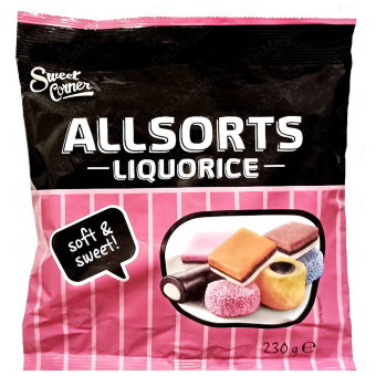 Лакричные конфеты ассорти Sweet Corner 230 гр Лакричные конфеты ассорти Sweet Corner 230 гр