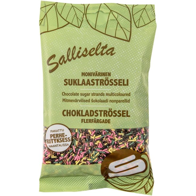 Кондитерская посыпка Salliselta (шоколадные цветные палочки) 100 гр