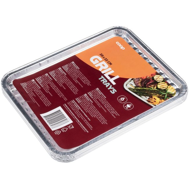 Поддон для гриля Coop 28x22см 6шт