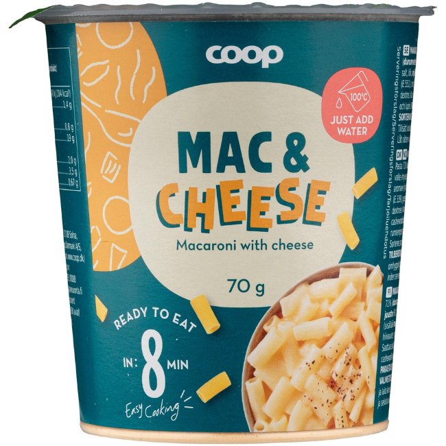 Паста с сыром Coop Mac and Cheese 70 гр