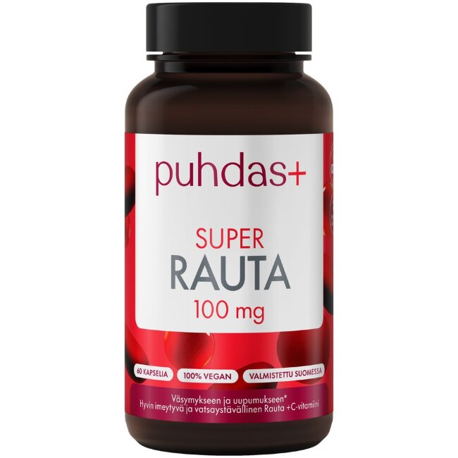 Биологически активная добавка Puhdas+ Super Rauta 100 мг 60 капсул Биологически активная добавка Puhdas+ Super Rauta 100 мг 60 капсул