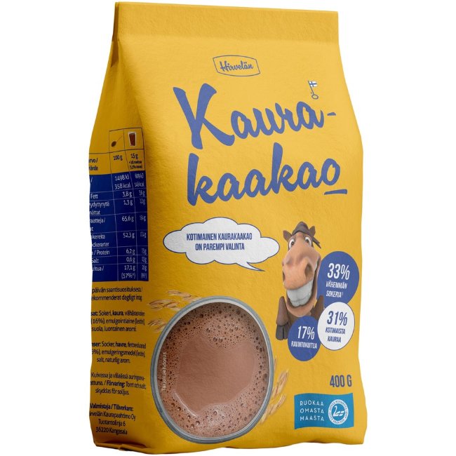 Овсяное какао Hirvelä 400 гр
