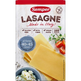 Листы для лазаньи Semper Lasagne 250 гр Листы для лазаньи Semper Lasagne 250 гр