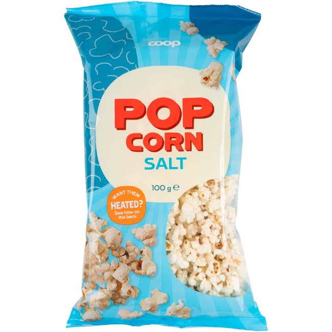 Попкорн с солью Coop 100 гр