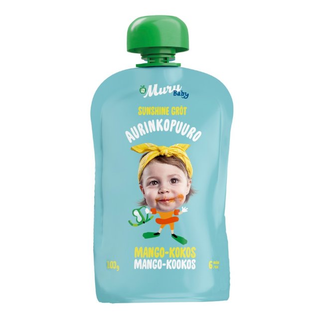 Детская органическая овсяная каша Muru Baby с манго и кокосом 100 гр 6 мес