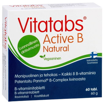 Витамины Vitatabs Active B Natural 60 таблеток Hankintatukku Витамины Vitatabs Active B Natural 60 таблеток Hankintatukku