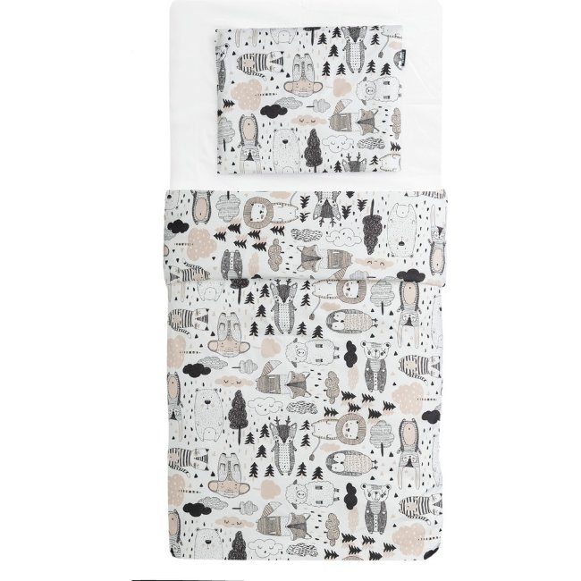 Набор детского пододеяльника и наволочки Familon Kaverit organic какао 84x125/35x45