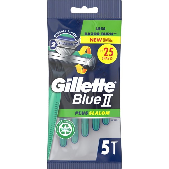 Бритвенные станки Gillette BlueII Plus Slalom 5 шт