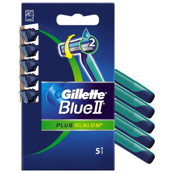 Бритвенные станки Gillette BlueII Plus Slalom 5 шт