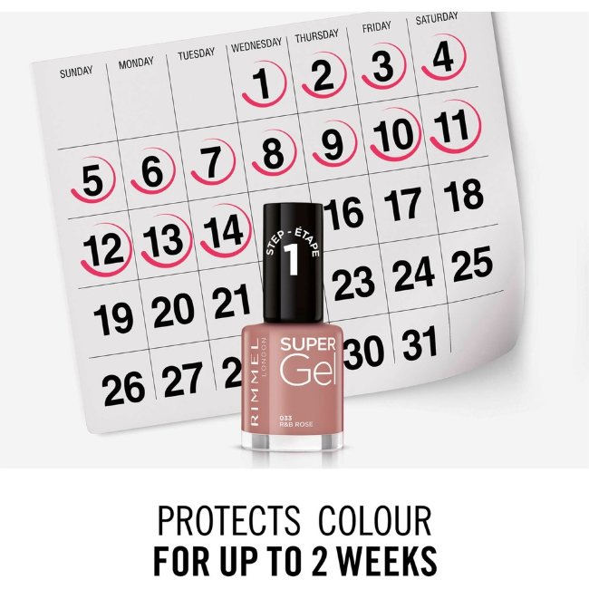 Гель-лак для ногтей Rimmel Super Gel 033 R&B Rose 12 мл