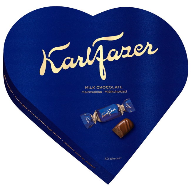 Шоколадные конфеты "Сердце" Karl Fazer в коробке 225 гр