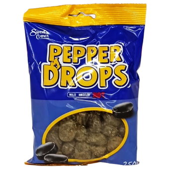 Карамельные конфеты с лакрицей Sweet Corner BACKYARD Pepper Drops 250 гр