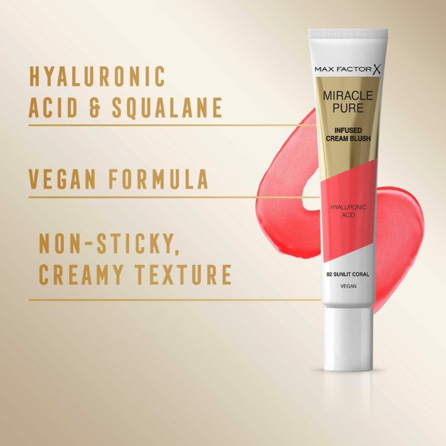 Кремовые румяна Max Factor Miracle Pure 02 Sunlit Coral 15 мл Кремовые румяна Max Factor Miracle Pure 02 Sunlit Coral 15 мл