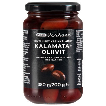 Оливки каламата с косточками Pirkka Parhaat 350/200 гр