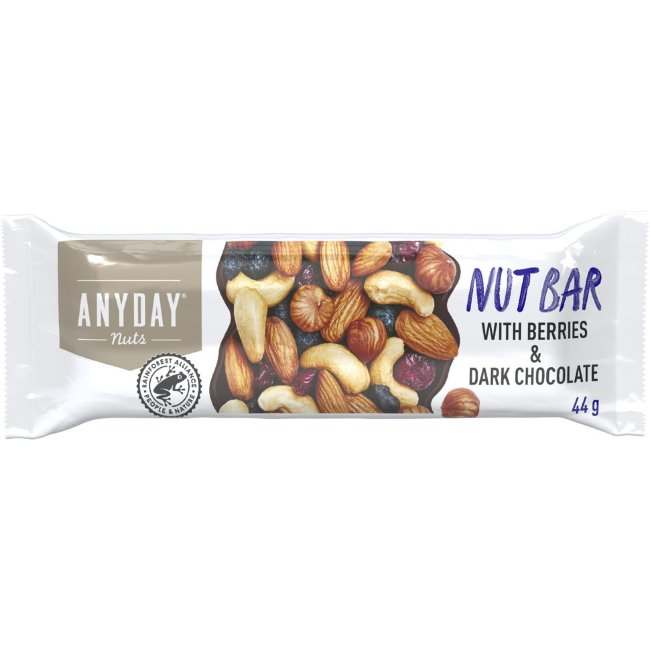 Ореховый батончик Anyday с ягодами 44 гр