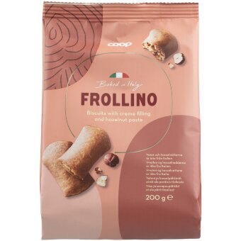 Печенье Coop Frollino с фундуком и кремом 200 гр