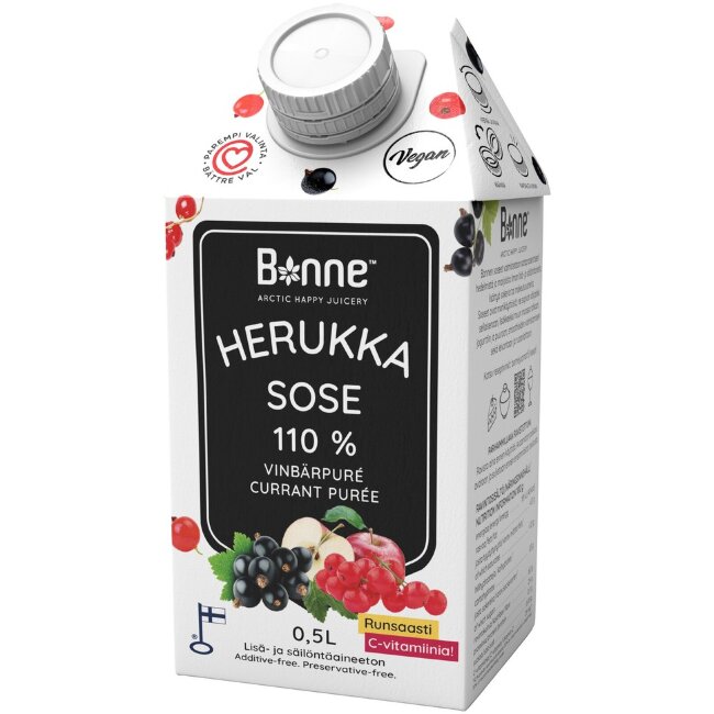 Фруктовое пюре Bonne Herukkasose 110% 0,5 л Фруктовое пюре Bonne Herukkasose 110% 0,5 л