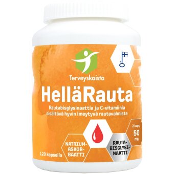 БАД Terveyskaista HelläRauta 50 mg + витамин C 120 капсул