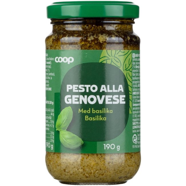 Соус для пасты песто из базилика Coop 190 гр