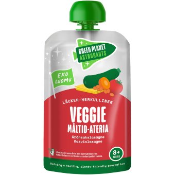 Органическое овощное блюдо Green Planet Astronauts вегетарианская лазанья 120 гр 8 мес+