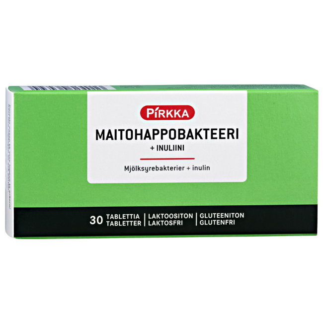 Молочнокислые бактерии и инулин Pirkka 30 табл