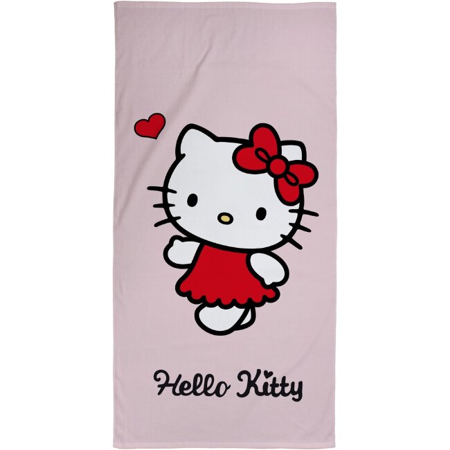 Детское банное полотенце Hello Kitty 70x140 см розовое Детское банное полотенце Hello Kitty 70x140 см розовое