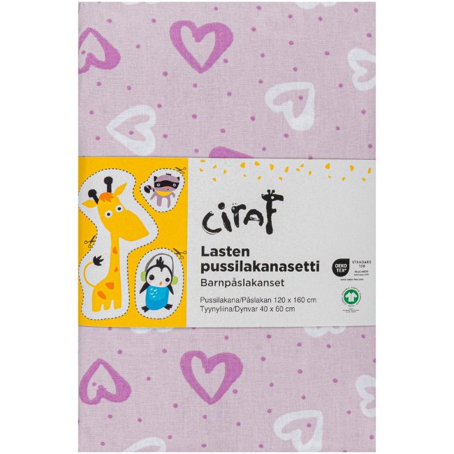 Детский комплект постельного белья Ciraf Pretty 120x160 см, светло-розовый