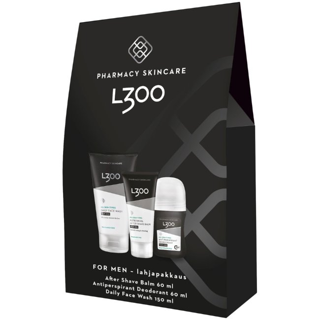 Подарочный набор для мужчин L300 крем для лица, гель для умывания, антиперспирант/дезодорант 3x60/150/60 мл