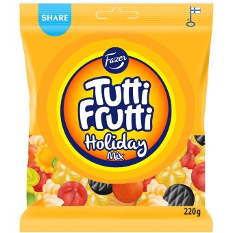 Жевательные конфеты ассорти Fazer Tutti Frutti Holiday Mix 220 гр