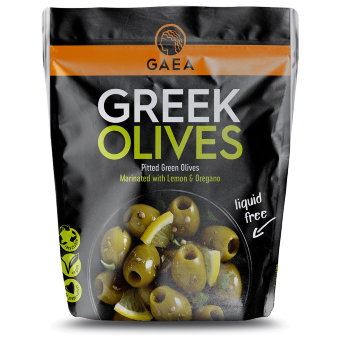 Маринованные оливки с лимоном и орегано Gaea 150г