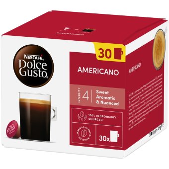 Капсулы для капсульной кофемашины Nescafé Dolce Gusto Americano 30 шт / 255 гр Капсулы для капсульной кофемашины Nescafé Dolce Gusto Americano 30 шт / 255 гр