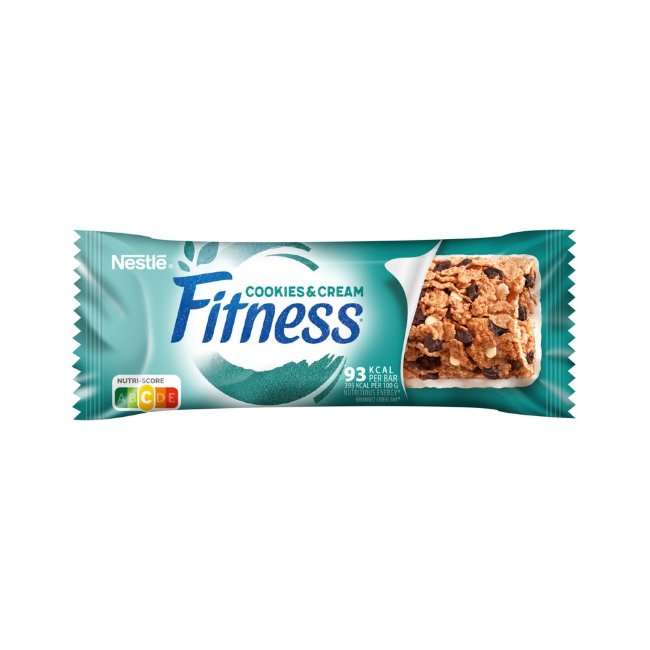 Злаковый батончик Nestlé Fitness Cookies & Cream кремовое печенье 23,5 гр