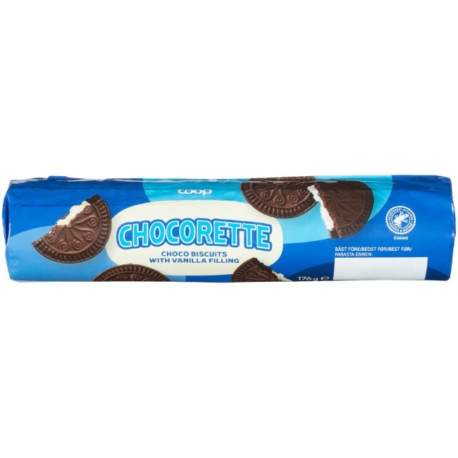 Какасовое печенье Coop с ванильной начинкой 176 гр