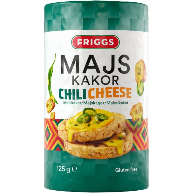 Безглютеновые кукурузные галеты с чили и сыром Friggs 125 гр